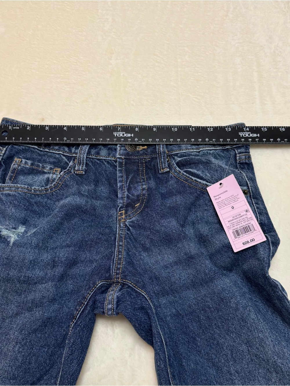 NWT Women's Wild Fable Low-Rise Boot Cut Blue Denim Jeans Size 0 - Picture 6 of 7